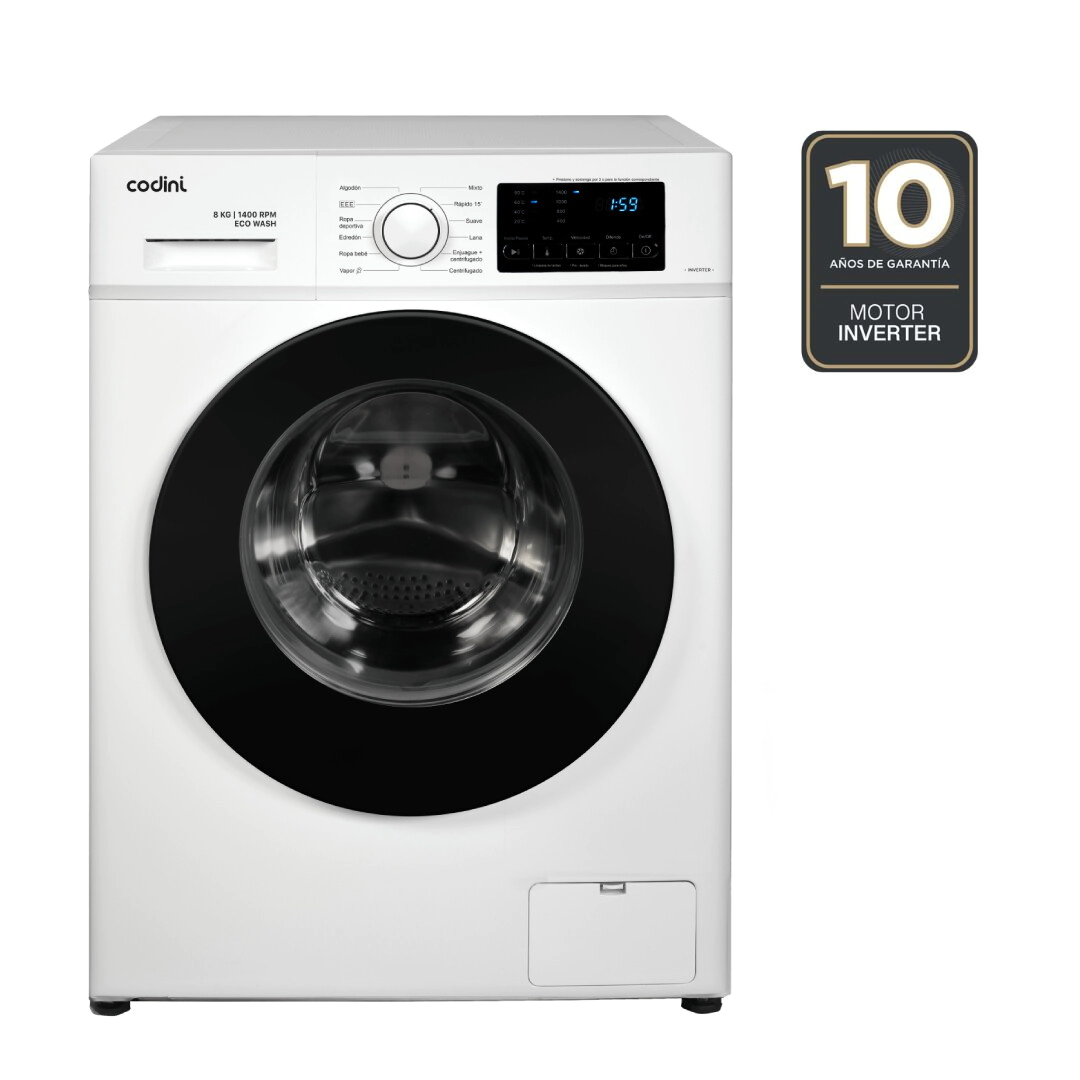 Lavarropas Automtico Codini 8014 Blanco 8kgs 1400rpm