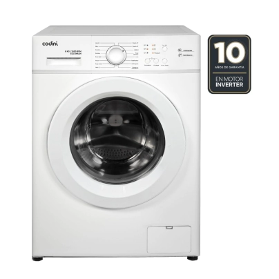 Lavarropas Autom&aacute;tico Codini Inverter Steam 6kgs 1000 Rpm Blanco