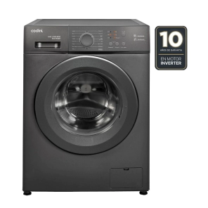 Lavarropas Autom�tico Carga Frontal 6 kg 1000 RPM A Inverter Steam Gris Codini  - AIAFE6010G