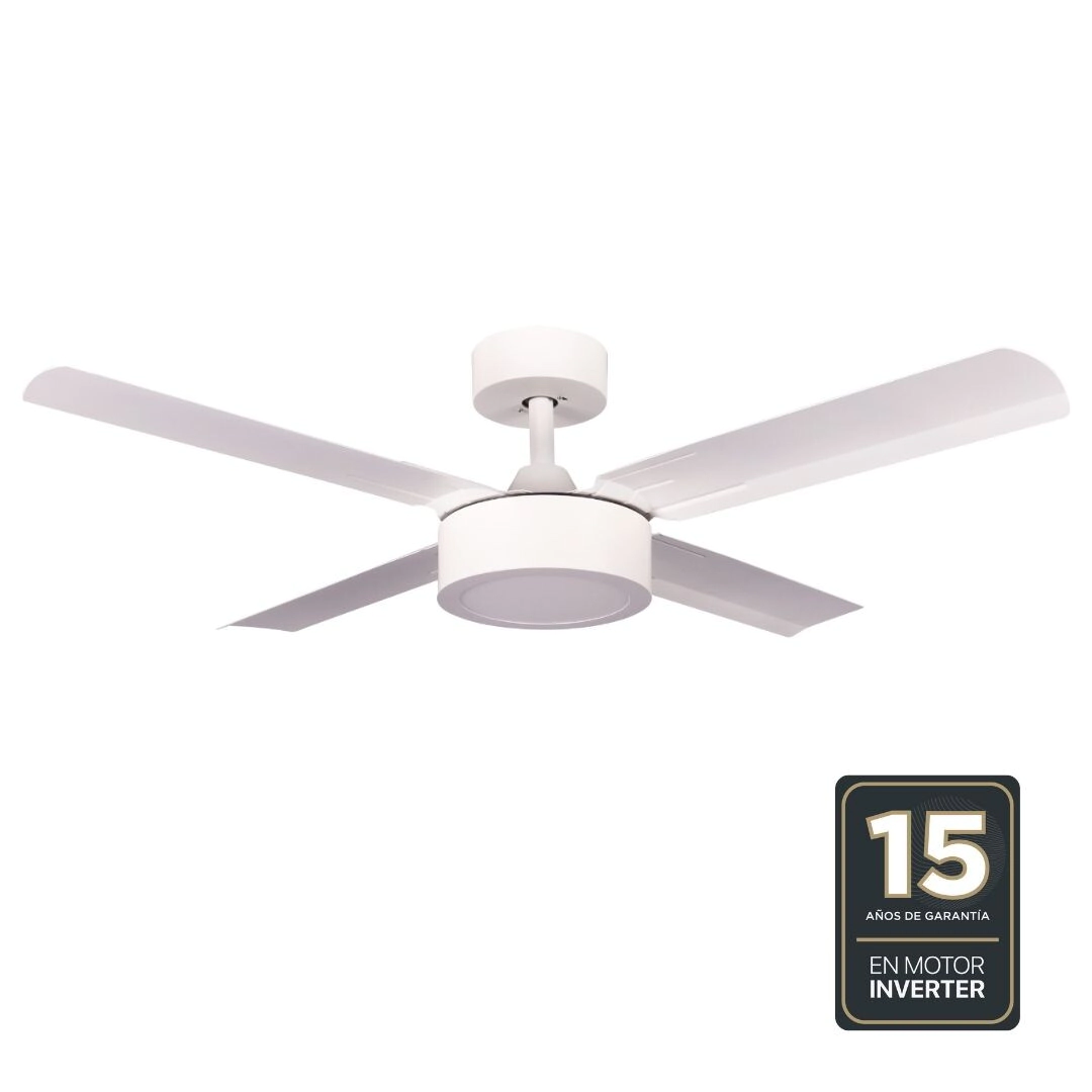 Ventilador de techo Inverter Blanco 4 Aspas met�licas Control Remoto Codini - VTIAR42MB
