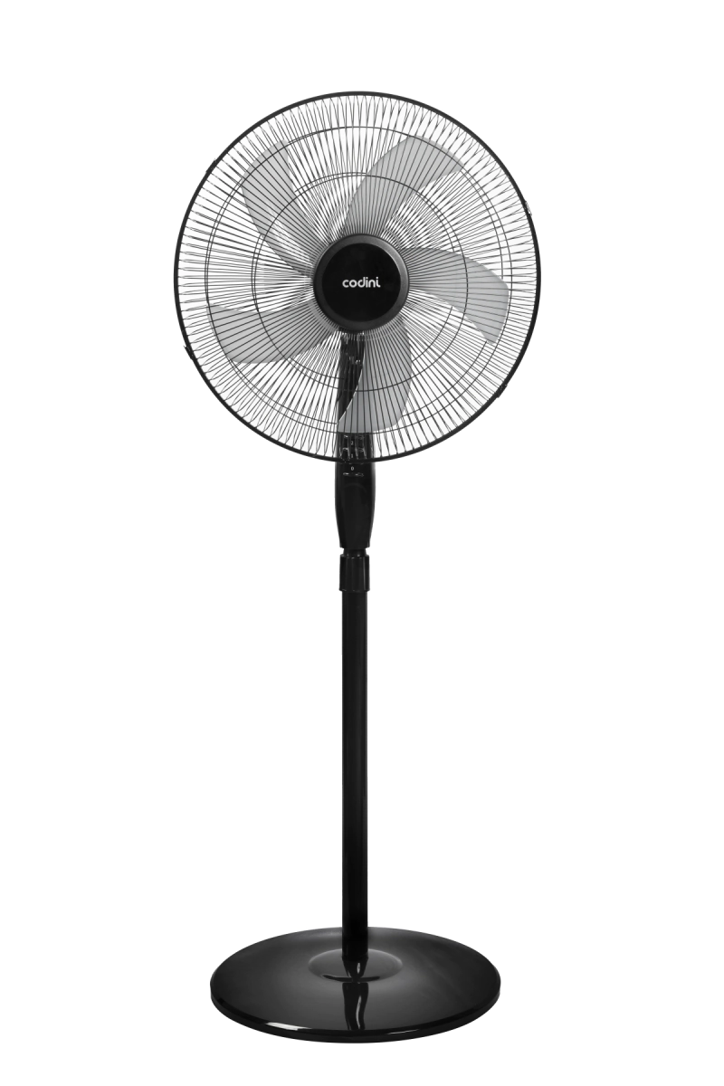 Ventilador de Pie Negro 1.7 mts 5 aspas 18" Codini - V18N