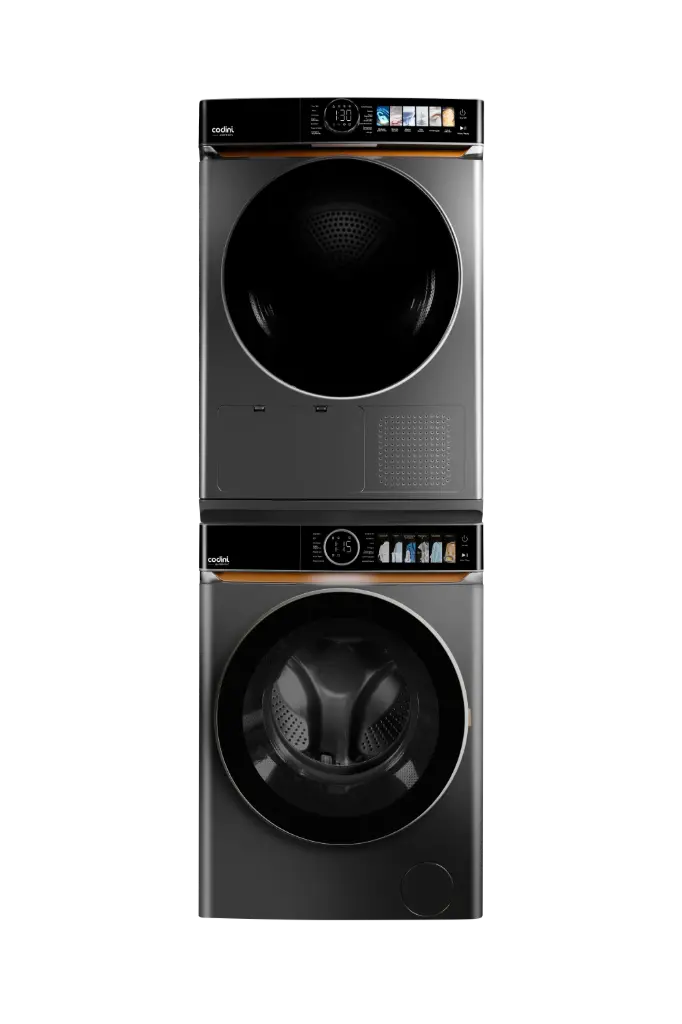 Torre de Lavado Codini Lavasecarropas 9kg/10kg Inverter A 1400 RPM Dark grey - KB9014100G