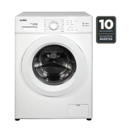 [AIAFF6010B] Lavarropas Automático Carga Frontal 6 kg 1000 RPM A Inverter Steam Blanco - AIAFF6010B
